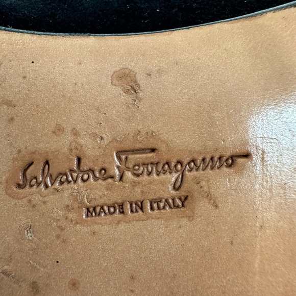 Salvatore Ferragamo Black Suede Loafers Size 9.5 - Picture 8 of 11